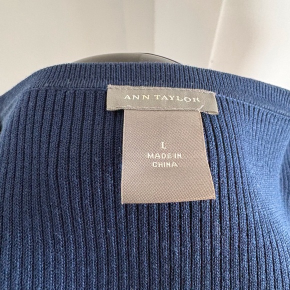 Ann Taylor Blue and Gold Floral Midi Dress - Picture 8 of 9